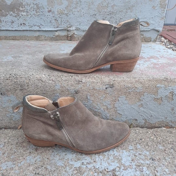 🌟 Paul green munchen suede ankle booties size 6.5 tan - Picture 1 of 10
